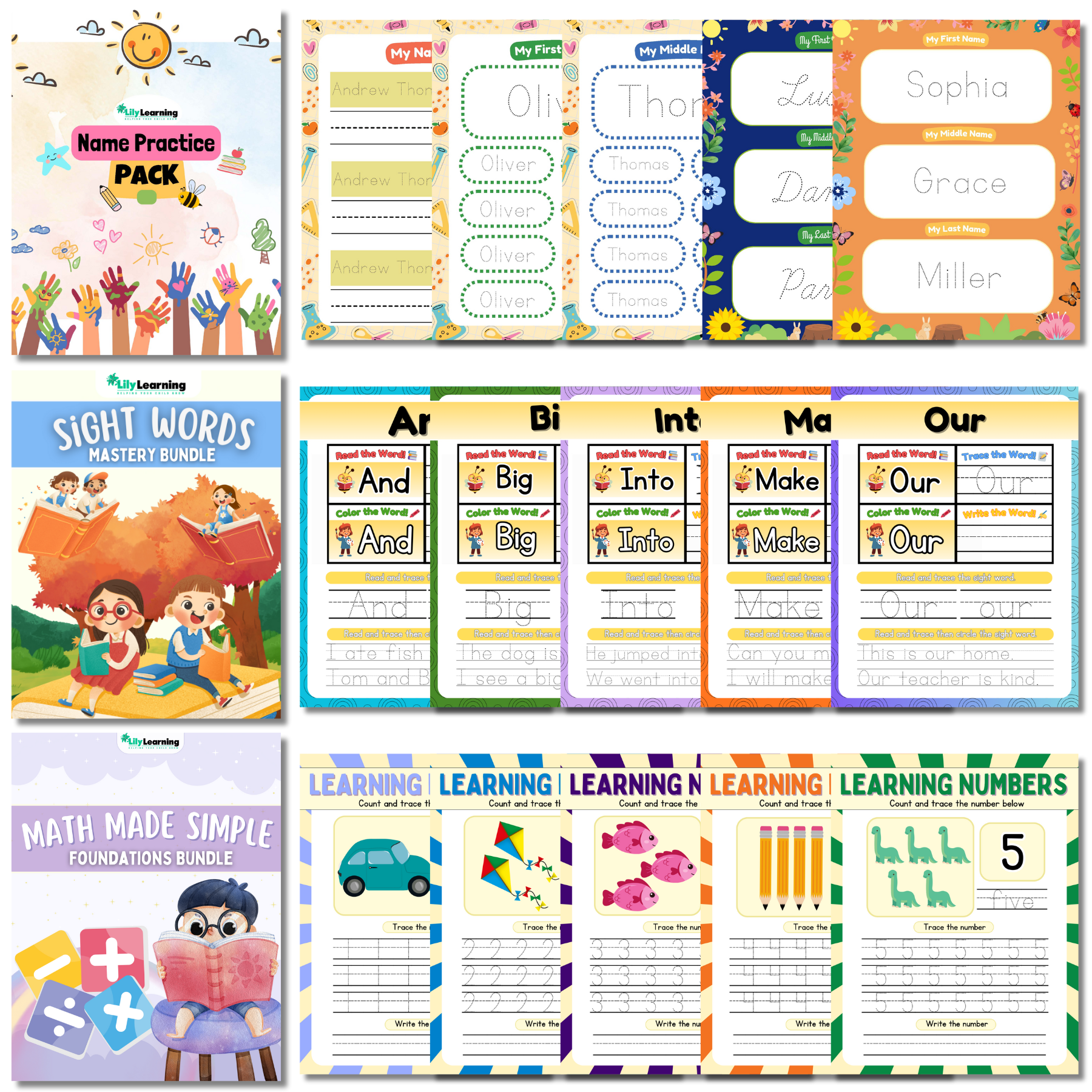Lily Learning™ Name Practice Pack